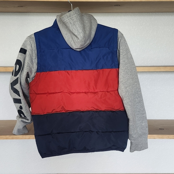 Levi's Kids Colorblock Puffer Jacket - Red, Blue, Gray - Picture 5 of 8